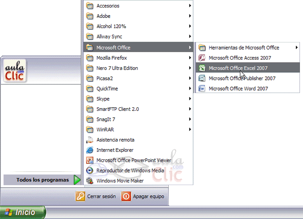 iniciar Excel 2007