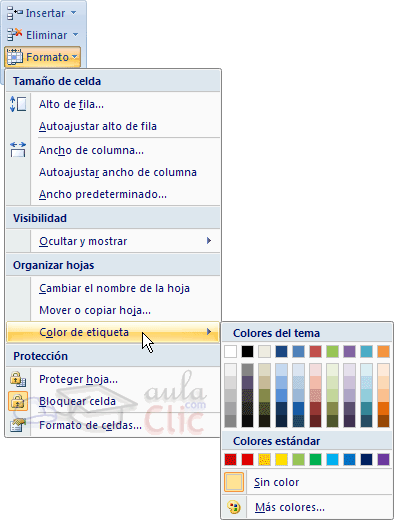 cambiar color de etiqueta