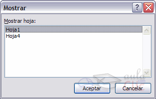 mostrar hojas ocultas
